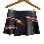 Lucky In Love Tech It Out Skirt Womens Size Small Grey Diamond Stripe Sport Gray Photo 3