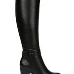 Naturalizer SOUL Black Wide Calf Chunky Heel Boot Knee High Size 6.5 New Photo 0