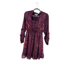 Women's Frye and Co. Purple Orange Patterned Mini Dress S Photo 7