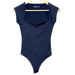 Abercrombie & Fitch NEW  Black Nylon Sweetheart Cap Sleeve Bodysuit Top Size XS Photo 2