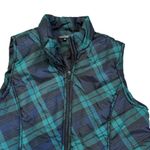 Plaid Puffer Vest Jacket Hannah Small Green Blue Dark Academia Outdoors Gorpcore Photo 2