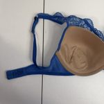 Thirdlove 32E 1/2 Lace Contour Plunge Bra 24/7 Blue Underwire Push Up Support Photo 10