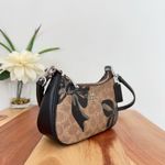 Coach NWT  Teri Mini Crossbody Bag In Signature‎ Canvas With Bow Print Photo 2