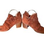 Sundance  Pienza Rust Brown Suede Ankle Open Toe Booties size 8 size 38 Photo 6