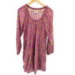 Xirena Dalyn Pink Floral Tiered Peasant Mini Dress Women's M Cotton Silk Blend Size M Photo 1