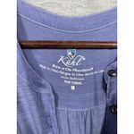 Kühl Womens Shirt M 3/4‎ Sleeve Button Henley Blue Lavender Size M Photo 1