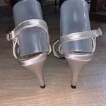 Mootsies Tootsies  MojayQuank metallic silver satin strappy wedding formal heels Photo 4