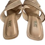 ZARA Mesh Stiletto Mules Nude Cream Size 10 / 41 Photo 9