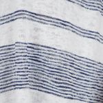 Anthropologie  Blue Stripe Sleeveless Cardigan Coastal Grandma Medium Photo 4