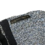 Blue & White Knit Halter Crop Top Button Back Neck Tie M festival boho hippie Size M Photo 5