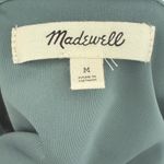 Madewell  Womens Velvet Wrap Ballet Top Size M Green Long Sleeve Holiday Minimal Photo 2