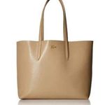 Lacoste Anna Leather Reversable Taupe Incense Open Shopper Tote Shoulder Bag Photo 0