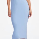 Dress the Population  One Shoulder Midi Dress in Light Blue Size M Photo 0