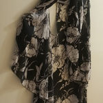 Dress Barn Black and White floral light Vest Photo 0