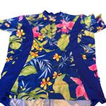 Mt. Borah Tropical Cycling Jersey Floral Print Blue Yellow Pink Size XL in GUC Photo 2