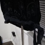 Sophia Michelle Medium Silk Halter Top Solid Black Burn Photo 5