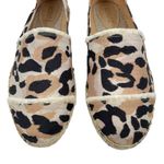 Schutz Ohanna Leopard Print Canvas Espadrilles Slip On Neutal Size 10 Photo 4
