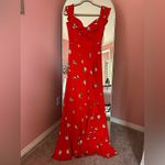 Flynn Skye  romantic flowy bohemian long red floral ruffled dress NWT size SM Photo 2
