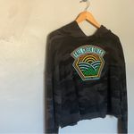 Fall Creek Falls State Park Camoflage Cropped Hoodie Sweatshirt Black Large Gray Photo 5