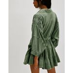 Free People  Hampton Belted Mini Dress Crystal Kelp Cotton Size Medium NWOT Chic Photo 12