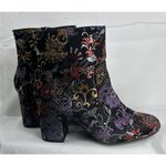 Brash Floral Tapestry Embroidered Ankle Boots Boho Size 9 Gypsy Festival Rocker Photo 4