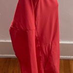 Adidas Orange Coral Hooded Full Zip Lined Pockets Logo Windbreaker, size M Photo 13