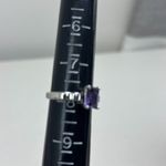 Elegant Purple Silver Ring, feminine, coquette, boho, feminine, summer, fairy Multiple Size 8 Photo 9