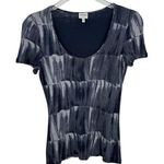 Armani Collezioni  blouse women's 4 stretch scoop short sleeve geometric pattern Photo 0