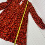 NWT Grace Atwood The Drop Red Animal Print Loose Fit Tiered Dress Size S Photo 7