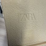 ZARA  Women's White Criss Cross Leather and Jute Slides Sandals Photo 10