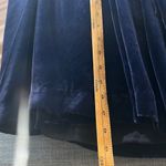 Dion‎ Lee Elegant Navy Silk Velvet Cold Shoulder 3/4 Sleeve Midi Wrap Dress 10 Blue Photo 16