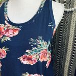 Loveappella Loveappela Stitch Fix Ernest Floral Navy Blue Swing Tank Top Photo 2