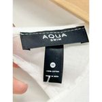 AQUA Eyelet Flutter Mini Dress Swim Cover-up Womens Size Medium in White NWT Photo 8