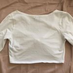 Urban Outfitters White Crop Long-Sleeve Top Photo 2
