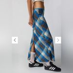 Urban Outfitters  Janelle Plaid Midi Skirt Grunge Preppy Academia Slit Size S Photo 1