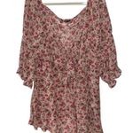 SheIn CURVE PINK WITH FLORAL ALL OVER PRINT SIDE ZIP TOP 4XL Photo 0