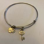 ALEX AND ANI Rafaellian Silver Skeleton Key Adjustable Charm Bangle Bracelet Photo 2