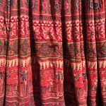 Vintage Cotton Full MIDI Skirt One Size Orange Size undefined Photo 2