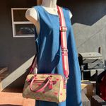 Coach Rowan Satchel In Signature Canvas With Stripe Heart Print GOLD HEART Photo 9