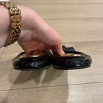 Tory Burch  Rena Minnie Brown Black Cap Toe Medallion Leather Flats Size 8 Photo 6