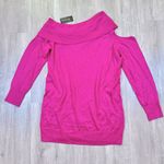 Pink Cold Shoulder Tunic Sweater XXL Photo 1