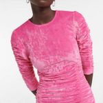 Ganni ππ Velvet O-neck Dress ~ Shocking Pink 10-12 US 42 EU NWT Photo 1