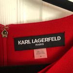Karl Lagerfeld Red  Paris 3/4 Flutter Sleeve Sheath Dress Size 4 Photo 3