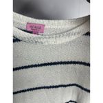 Mi Ami for Francesa Oversized Striped Boat Neck Sweater size Small White Photo 6