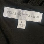 Dress the Population Black "strappy geometric" Midi Dress L Photo 8