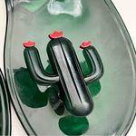 Katy Perry The Geli Cactus Sandals Shoes Womens Size 9 Clear Green Ankle Strap Photo 1