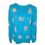 Vintage Exercising Teddy Bear AOP Crewneck 80's Pink Size L Photo 0