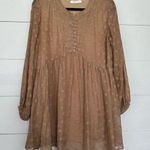 Mustard Seed Women’s Medium Ruffle Boho Long Sleeve Dress Photo 0