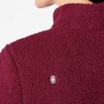 FIGS On-Shift High Pile Fleece Pullover Jacket in Deep Cranberry, Size Small Photo 4