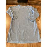 J.jill Pure Jill Diagonal knit Seamed cotton sweater Dress In Blue River Heather Size L Photo 6